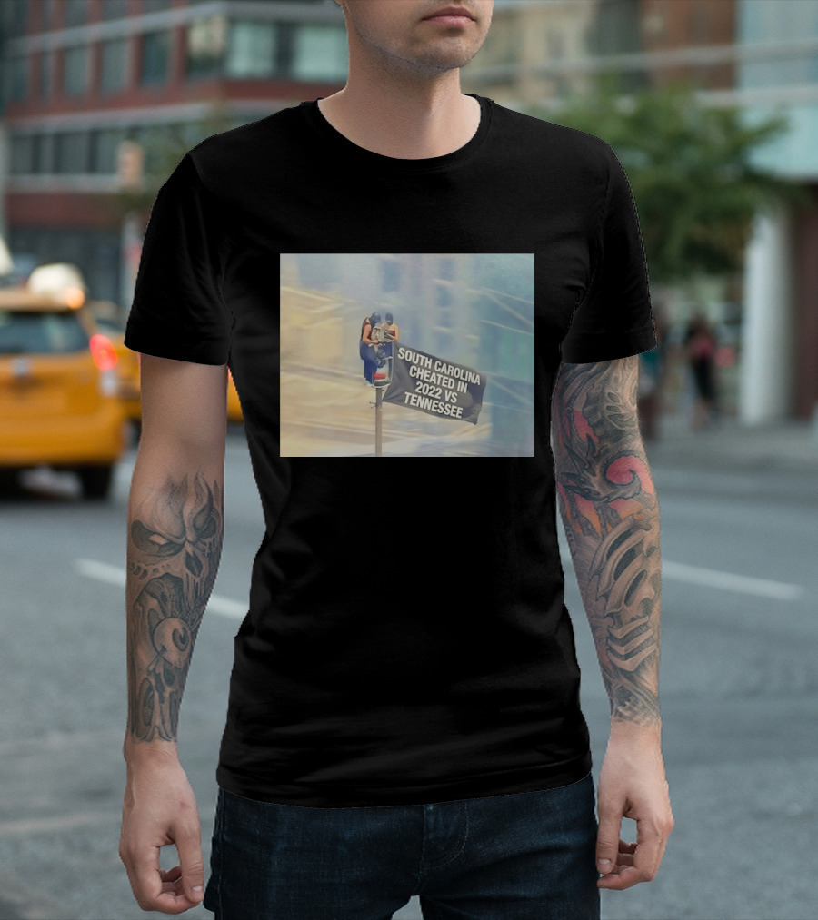 Empire State Building South Carolina Cheated 2022 Tennessee Flag T-Shirt