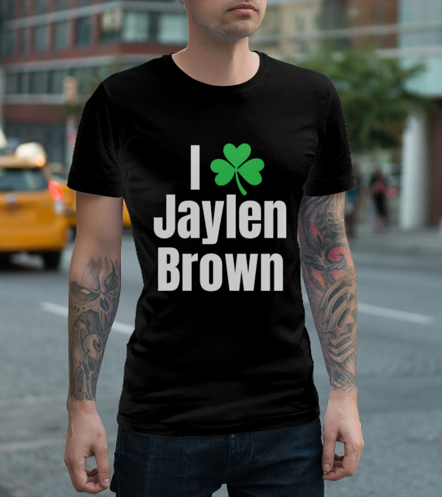 St. Patrick's Day Celtics I Heart Shamrock Jaylen Brown T-Shirt
