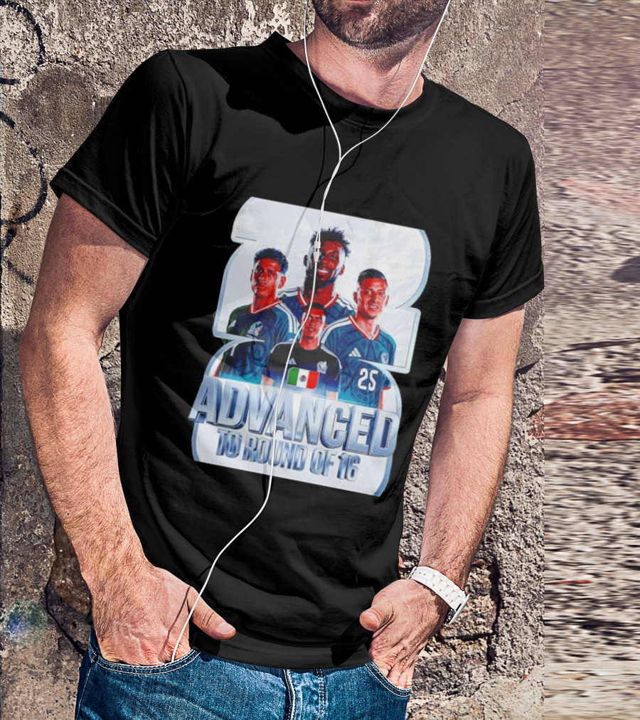 Advanced To Round Of 16 Mexico National Football Team 25 T-Shirt