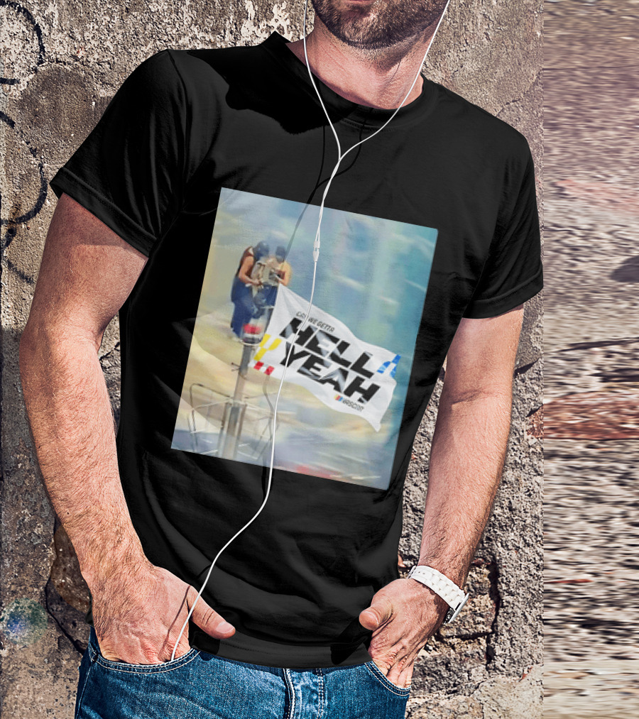 NASCAR Hell Yeah Flag Racing Enthusiast Motorsports Fans T-Shirt