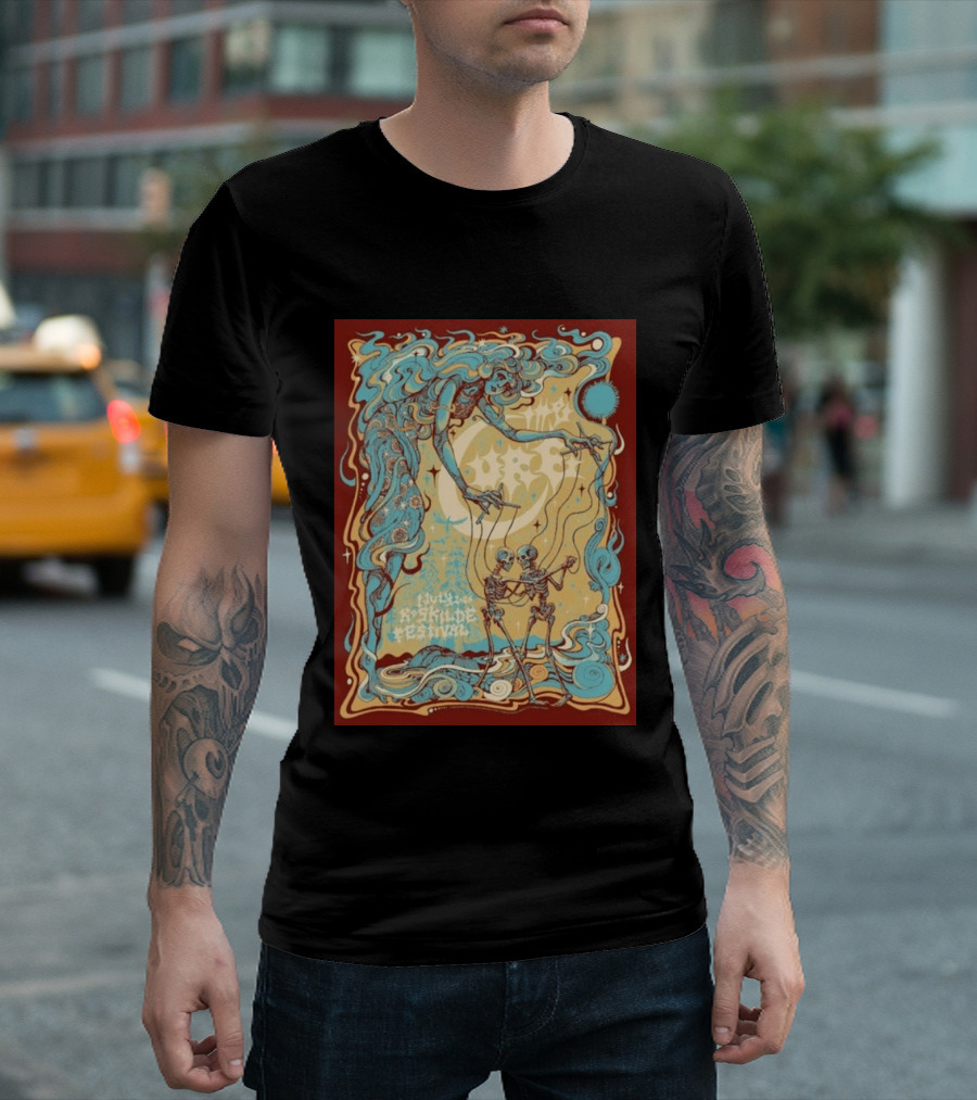 July Roskilde Festival 2026 Skeleton Puppet T-Shirt