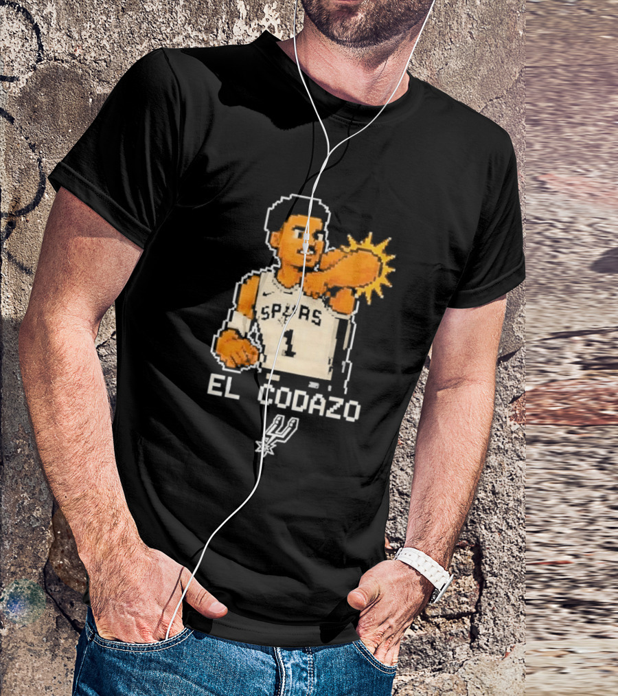 Victor Wembanyama Spurs El Codazo Pixel T-Shirt