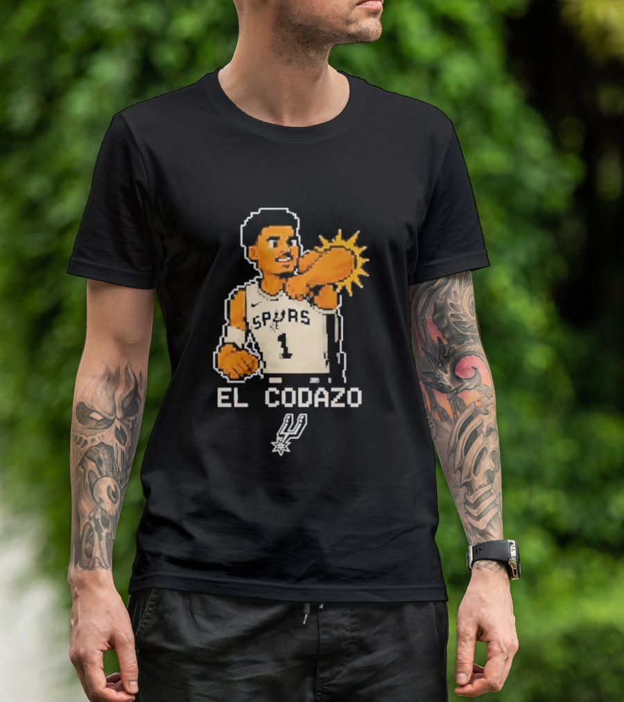 Victor Wembanyama Spurs El Codazo Pixel T-Shirt