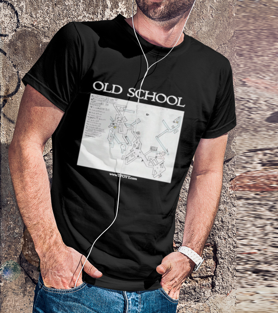 Old School Tonisborg Dungeon Map 1971 Dungeons And Dragons Retro Adventure T-Shirt