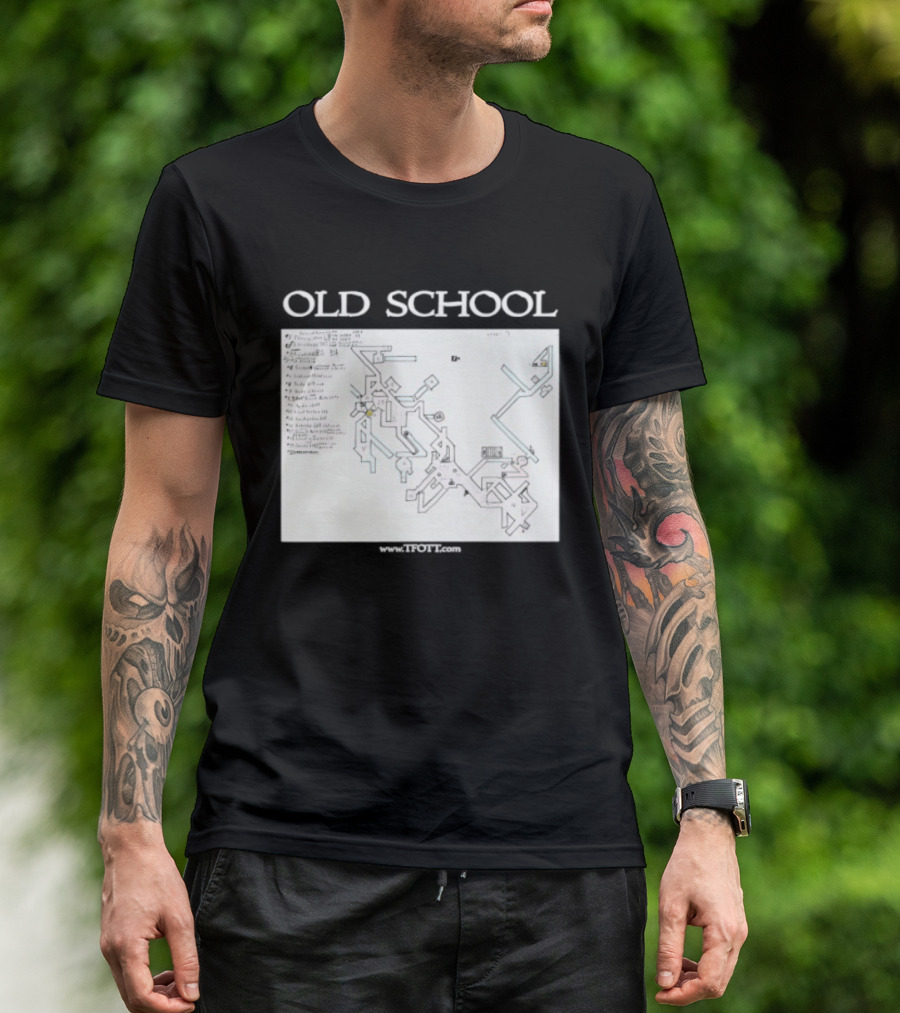 Old School Tonisborg Dungeon Map 1971 Dungeons And Dragons Retro Adventure T-Shirt