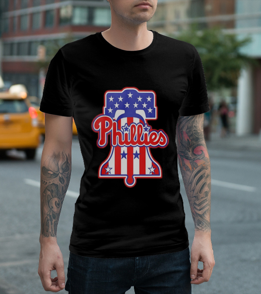 Phillies Liberty Bell Stars Stripes Patriotic 250th Anniversary T-Shirt