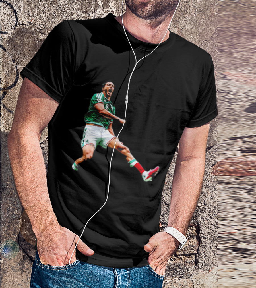 Raúl Jiménez Celebrating Mexico National Soccer Team Victory T-Shirt