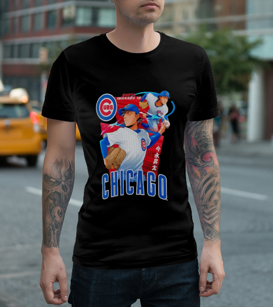 Chicago Cubs Shota Imanaga Anime Baseball Player T-Shirt