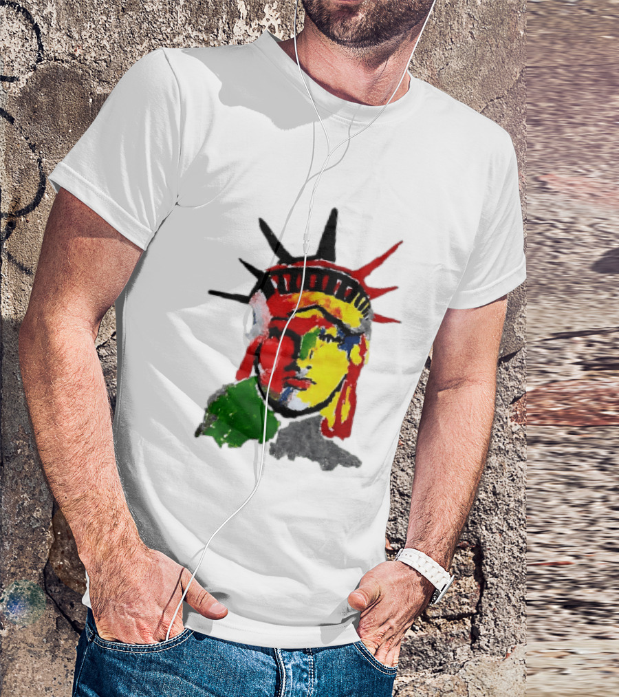 Liberty Pop Statue Of Liberty Paint Splatter T-Shirt