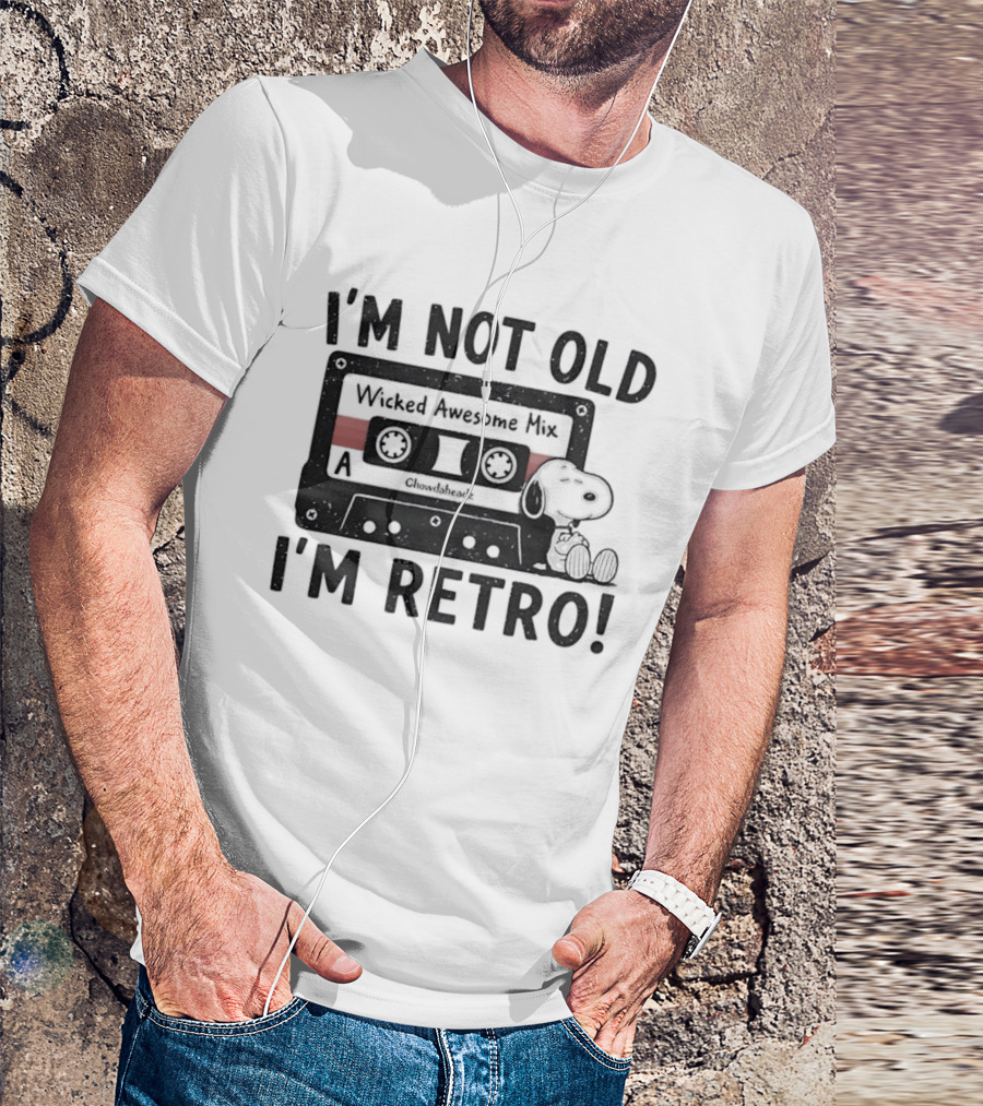 I'm Not Old I'm Retro Wicked Awesome Mix Snoopy T-Shirt