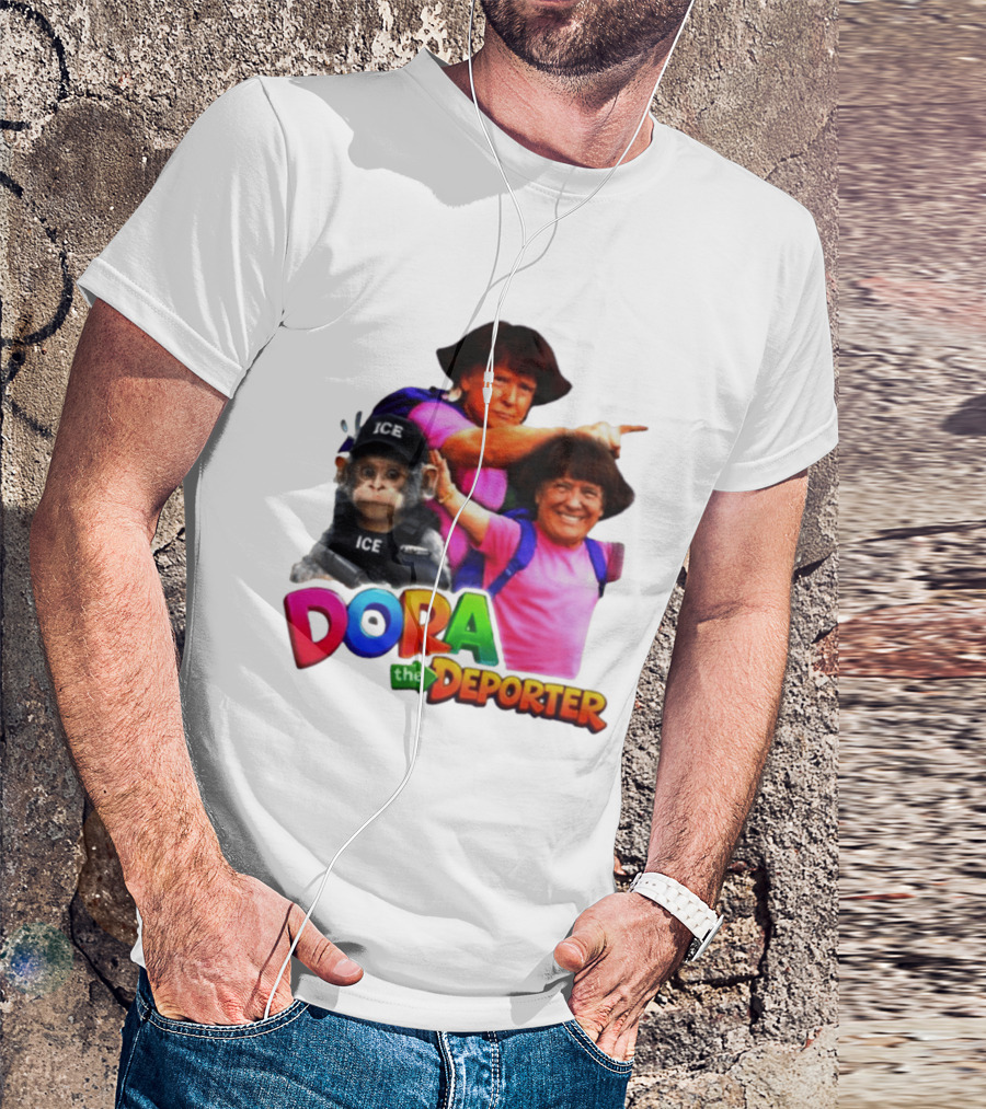 Dora The Deporter ICE Parody Cartoon T-Shirt