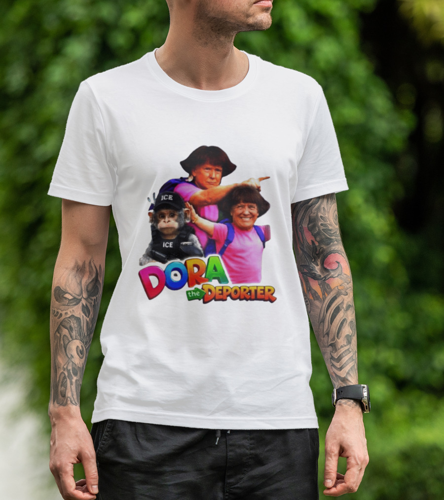 Dora The Deporter ICE Parody Cartoon T-Shirt