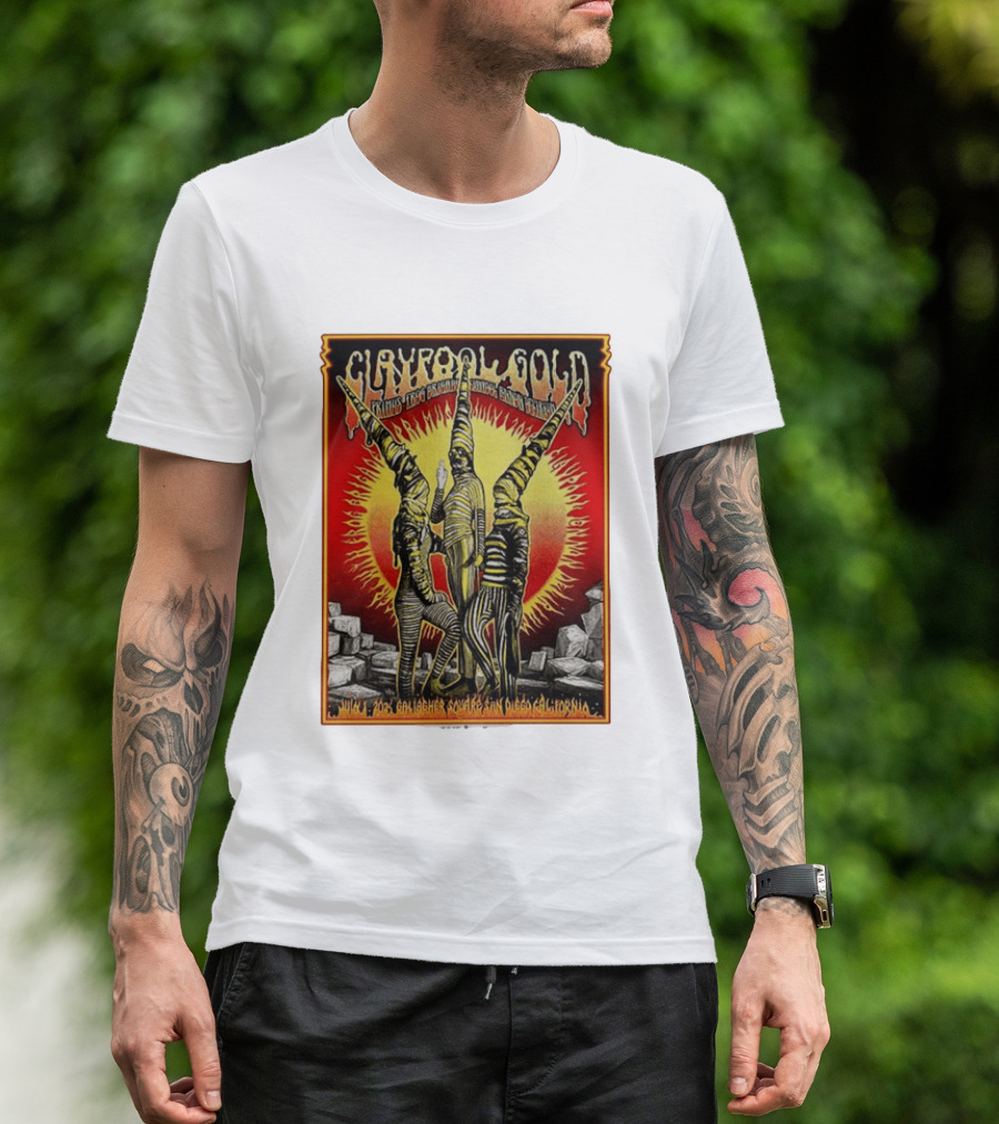 Primus Claypool Gold Tour 2026 Gallagher Square San Diego July 1 Psychedelic T-Shirt