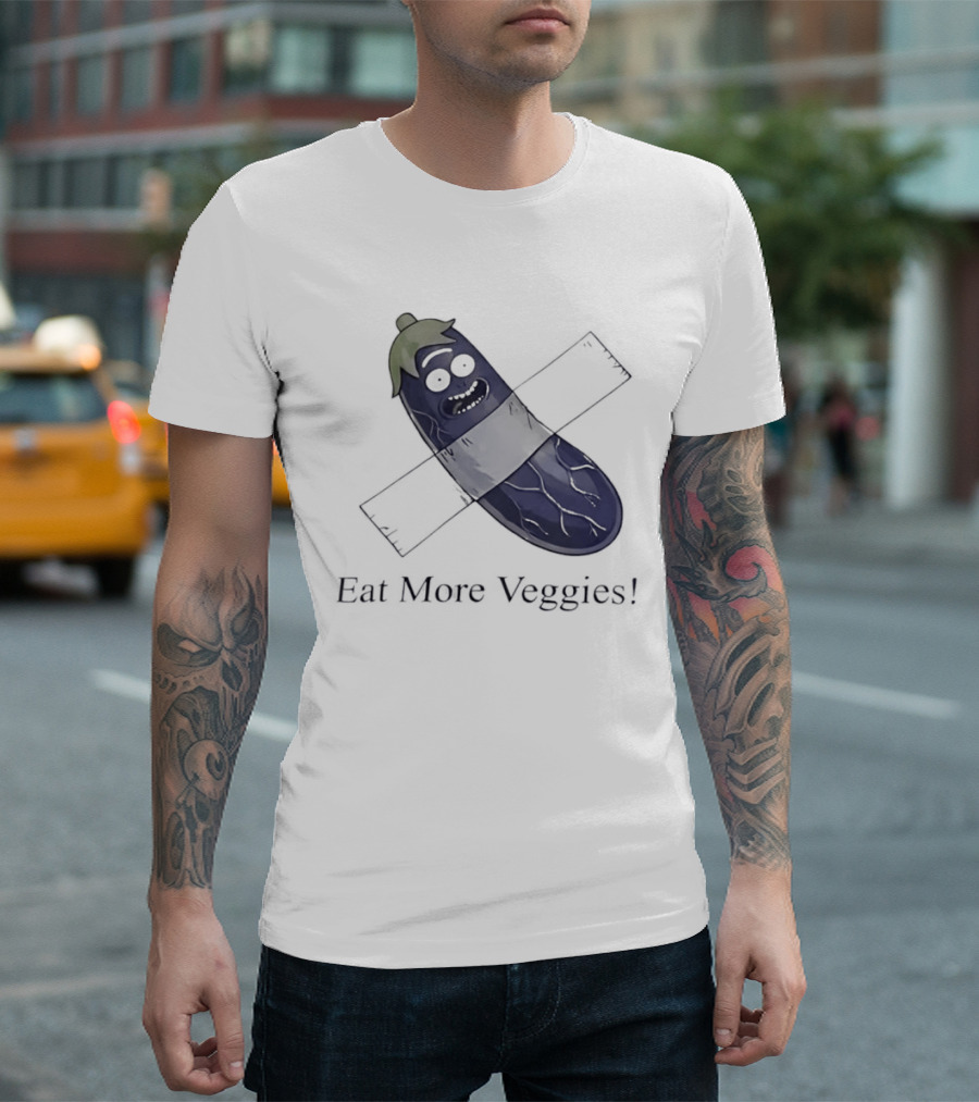 Rick Sanchez Eat More Veggies Tape Pickle T-Shirt