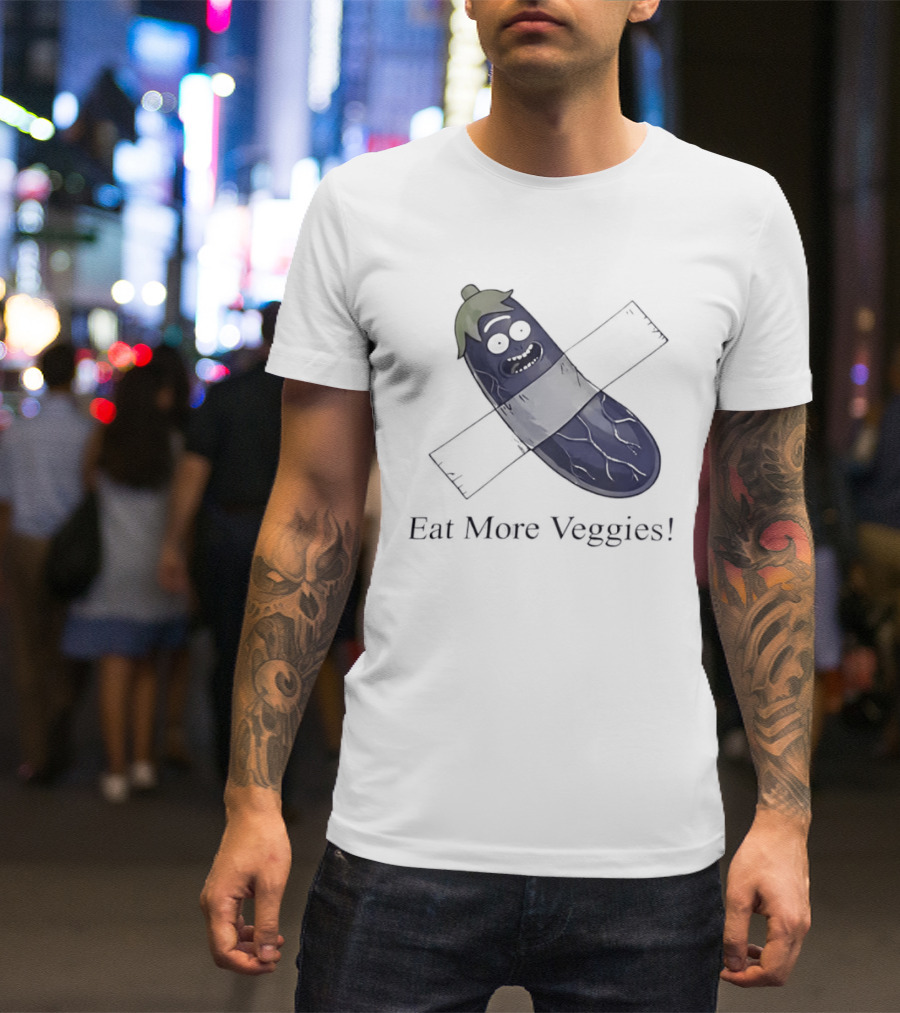 Rick Sanchez Eat More Veggies Tape Pickle T-Shirt