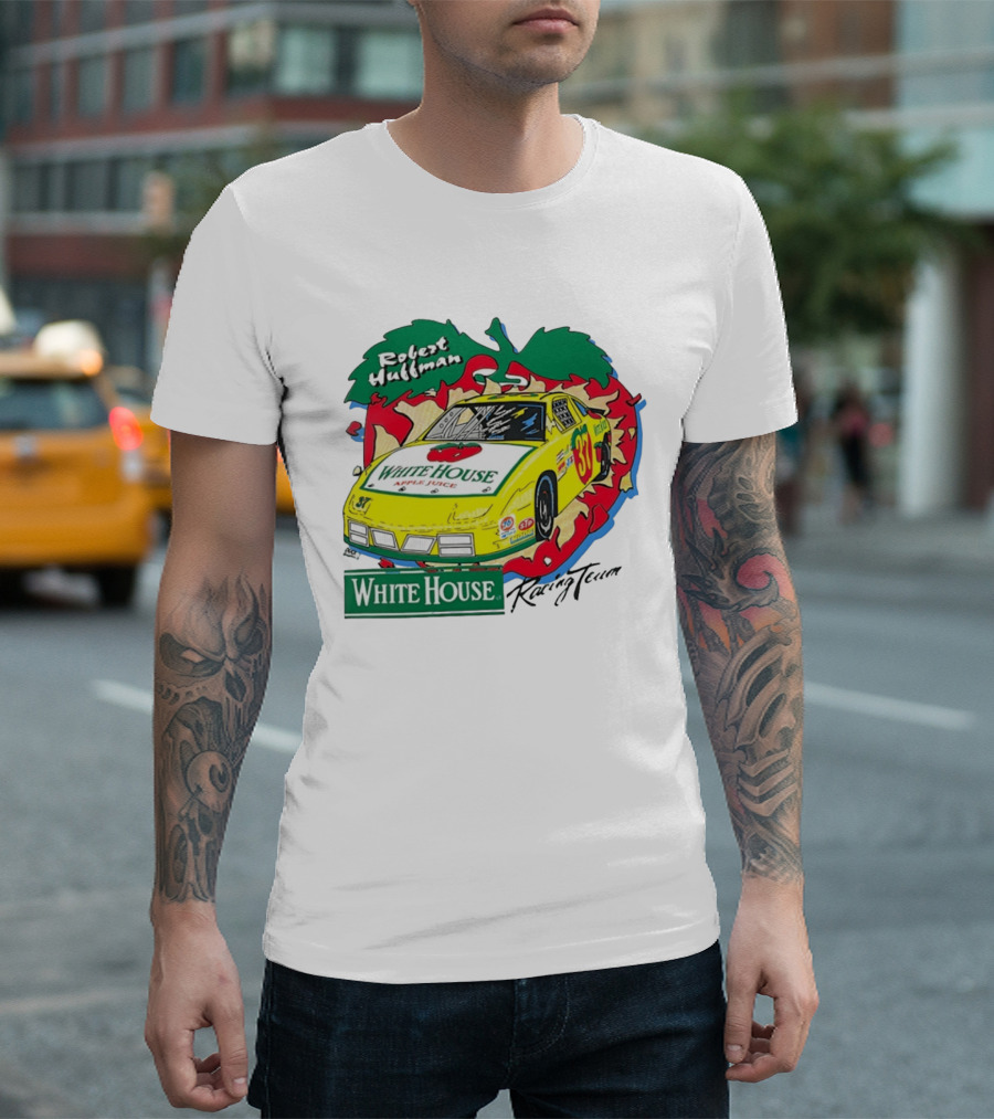Robert Huffman White House Apple Juice Racing Team Car 37 NASCAR T-Shirt