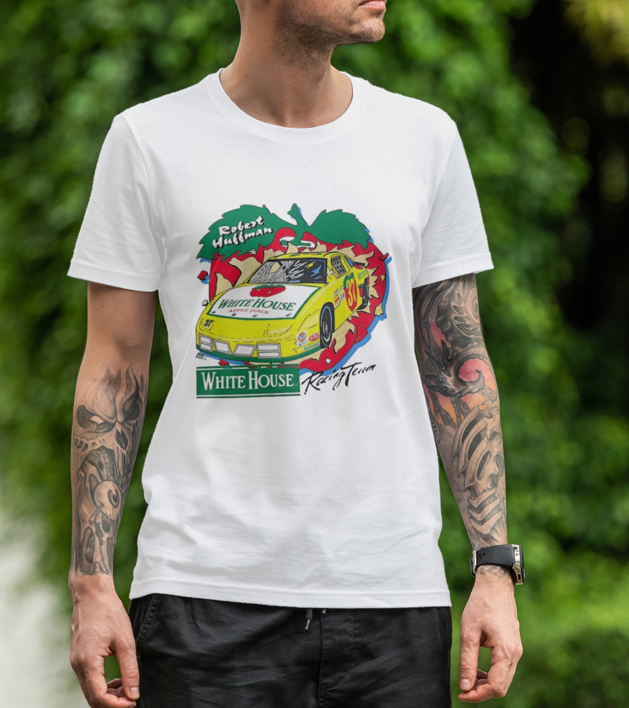 Robert Huffman White House Apple Juice Racing Team Car 37 NASCAR T-Shirt