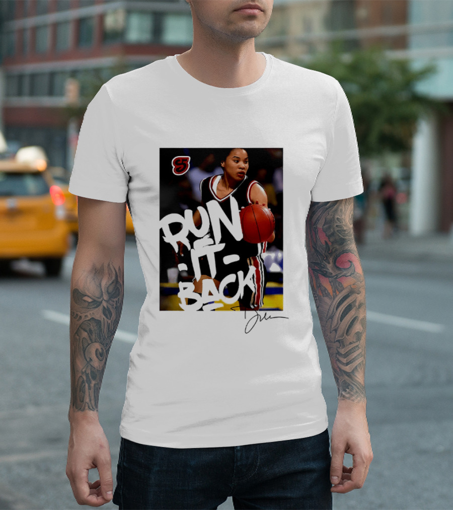Run It Back Nykesha Sales Connecticut Huskies Basketball Player Action T-Shirt
