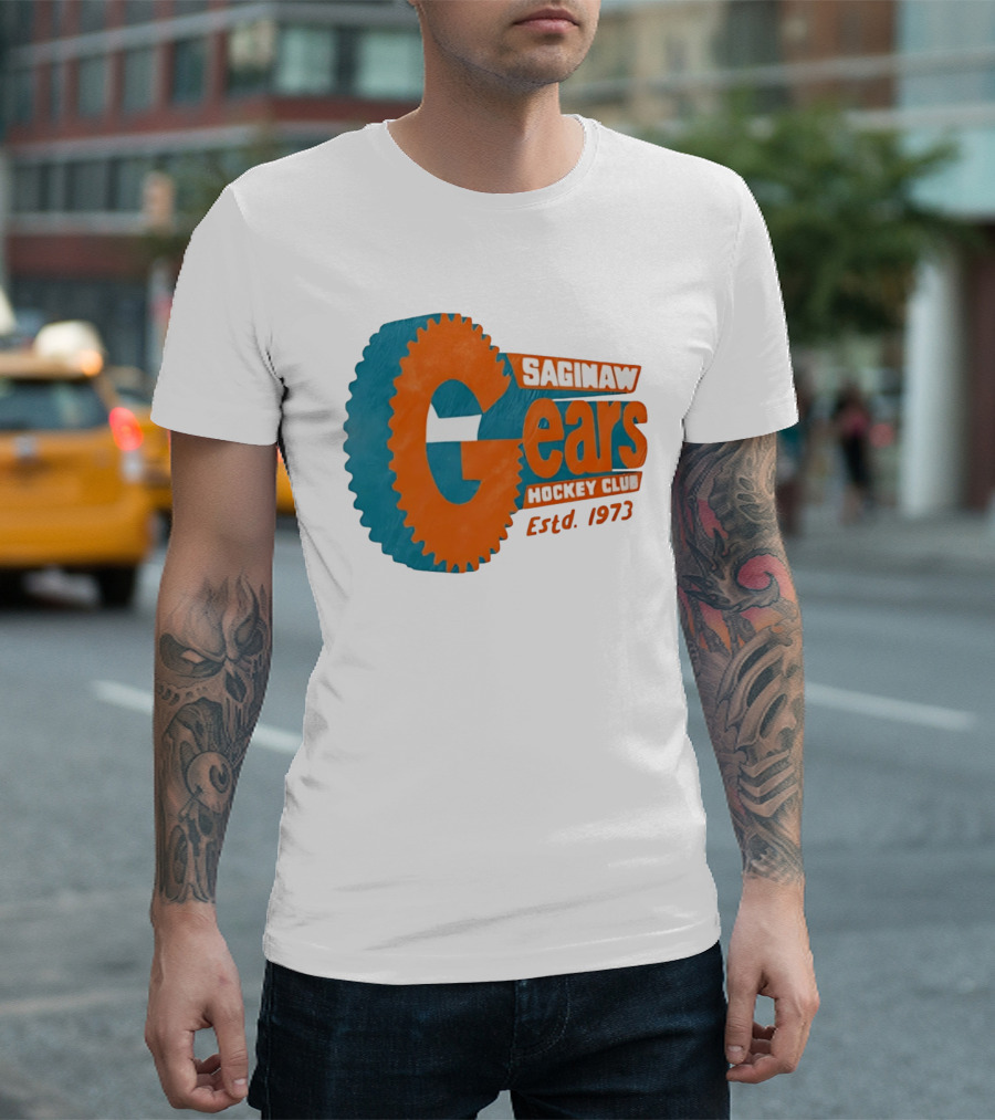 Saginaw Gears Hockey Club Estd 1973 Retro Team T-Shirt
