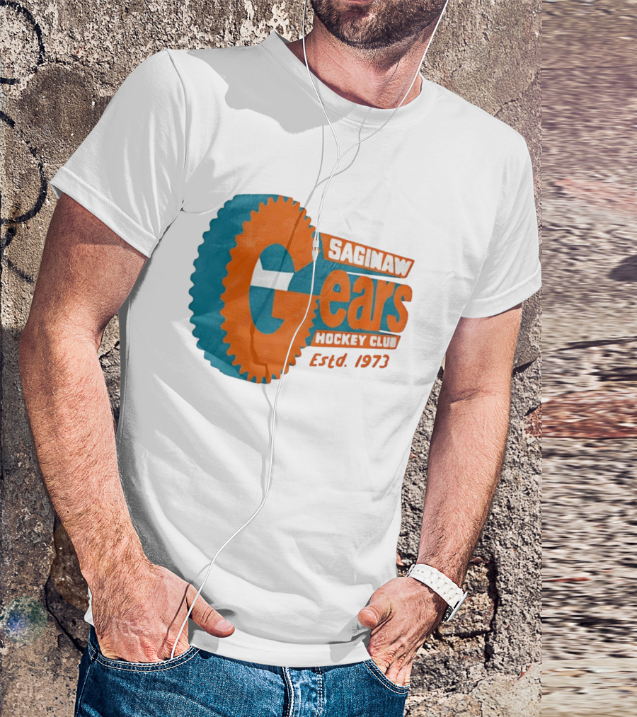 Saginaw Gears Hockey Club Estd 1973 Retro Team T-Shirt