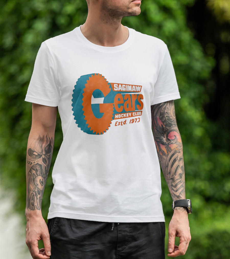 Saginaw Gears Hockey Club Estd 1973 Retro Team T-Shirt