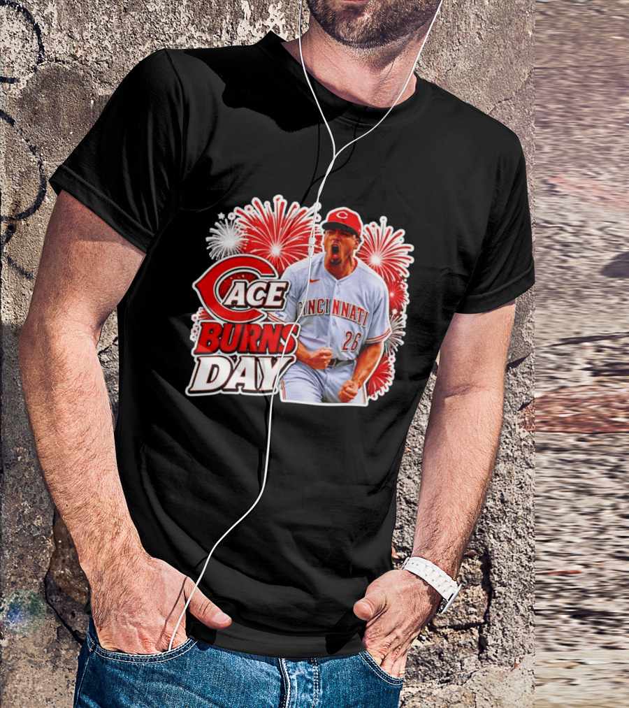 Cincinnati Reds Ace Burns Day Celebration With Fireworks T-Shirt