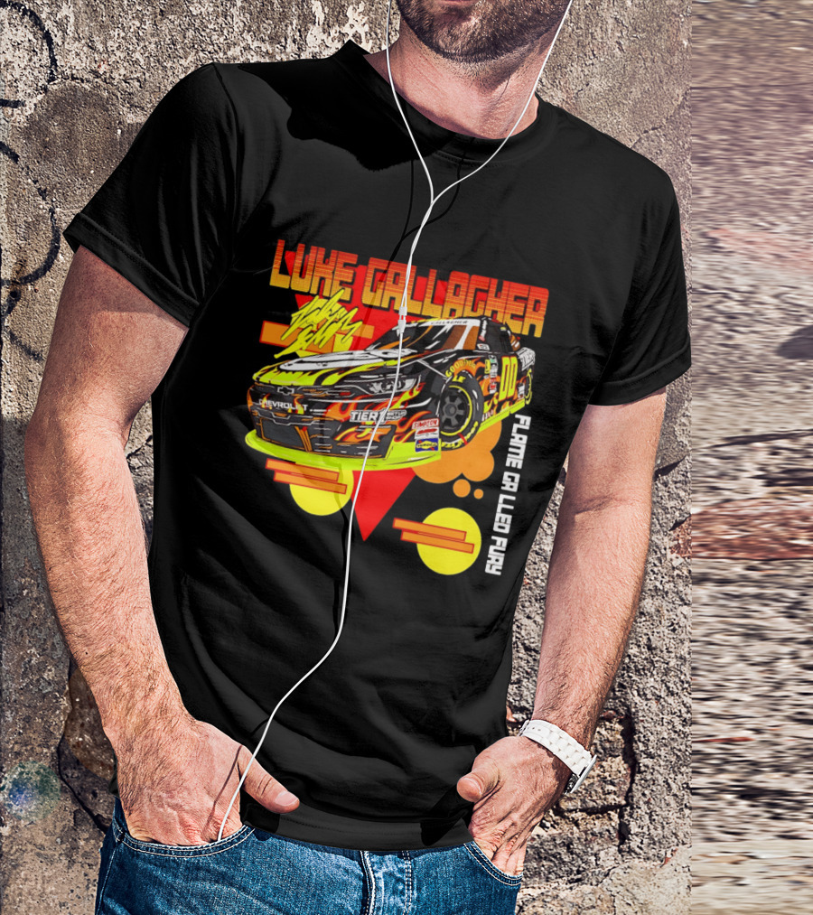 Luke Gallagher Flame Grilled Fury Tier 1 Racing 00 Car T-Shirt
