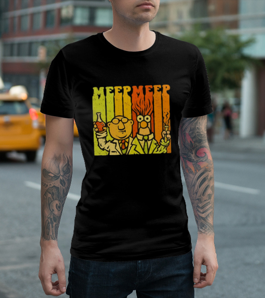 Dr. Bunsen Honeydew And Beaker Meep Meep Retro Chemistry Duo T-Shirt