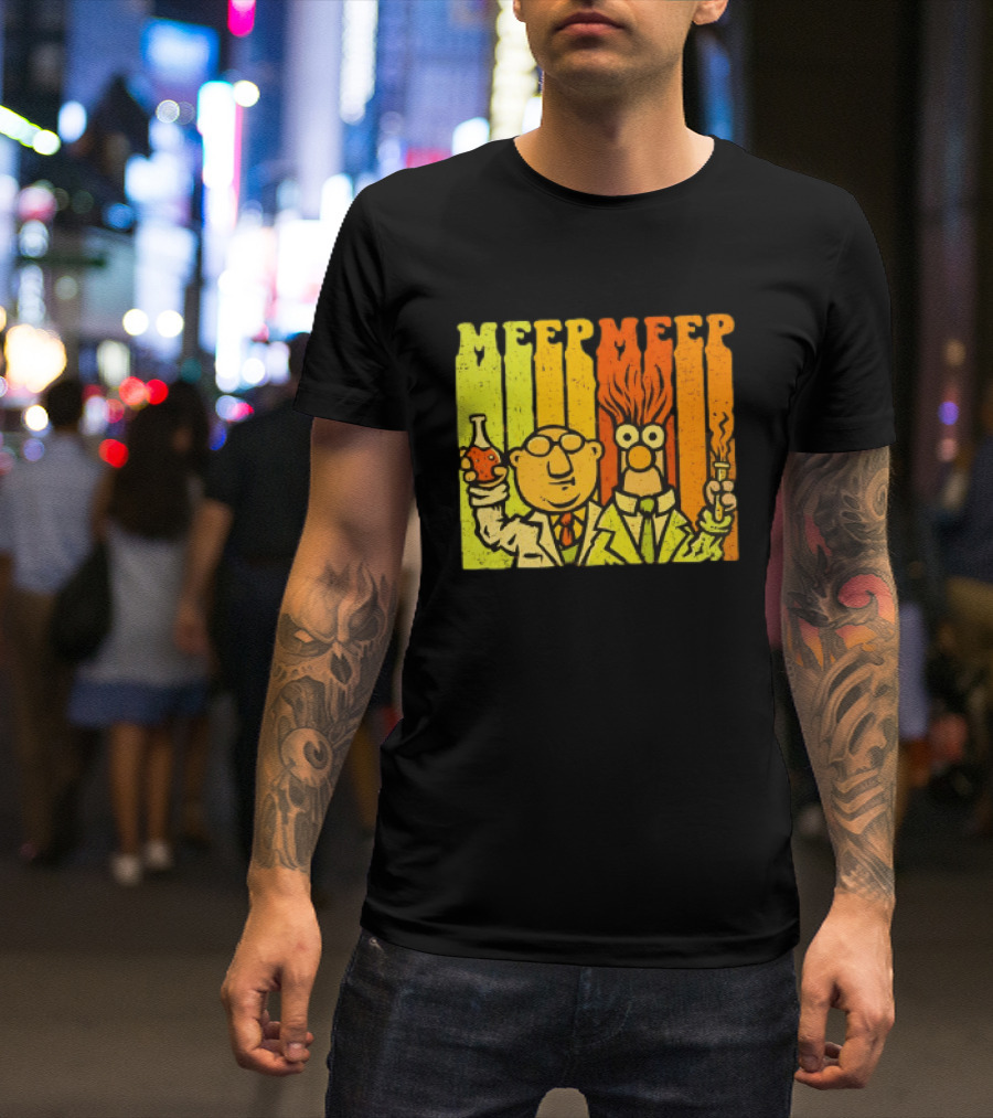 Dr. Bunsen Honeydew And Beaker Meep Meep Retro Chemistry Duo T-Shirt