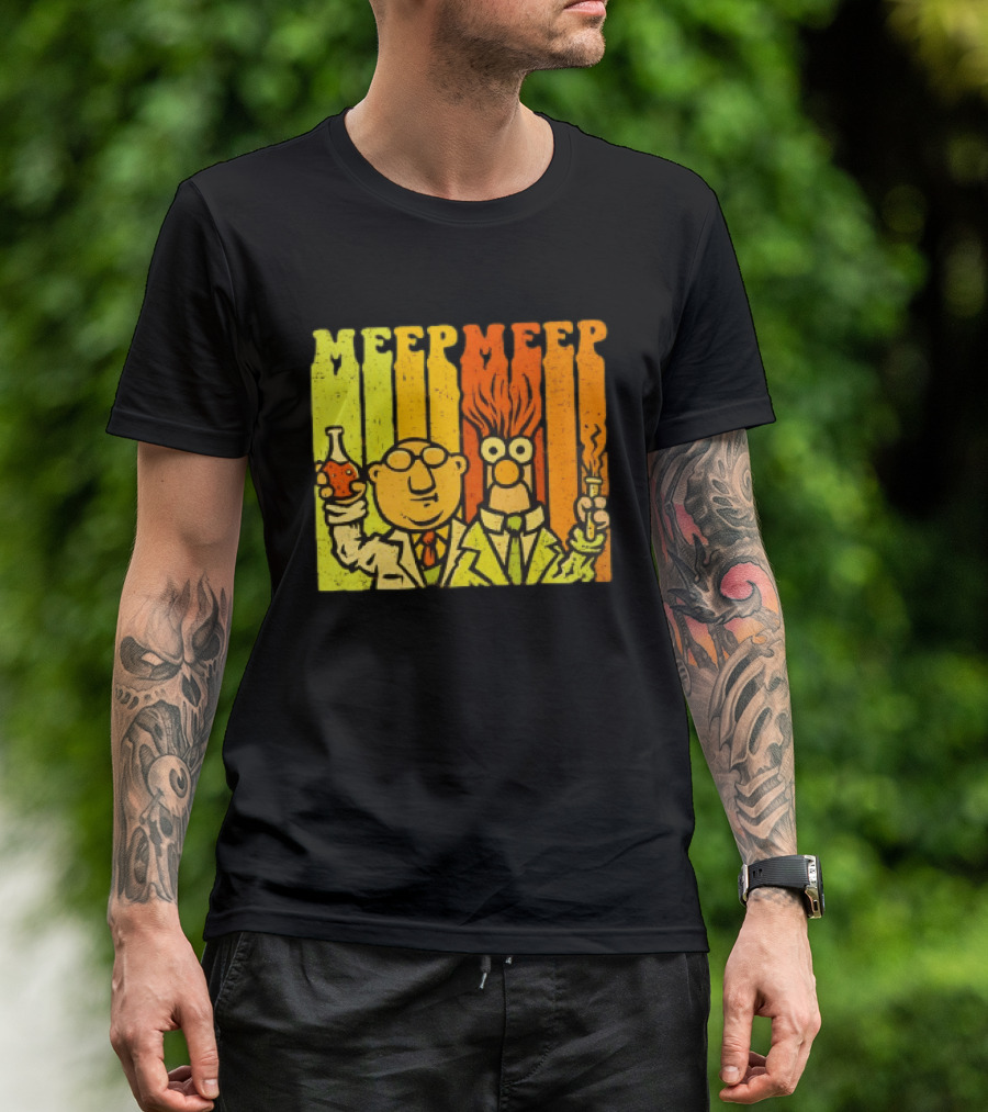 Dr. Bunsen Honeydew And Beaker Meep Meep Retro Chemistry Duo T-Shirt