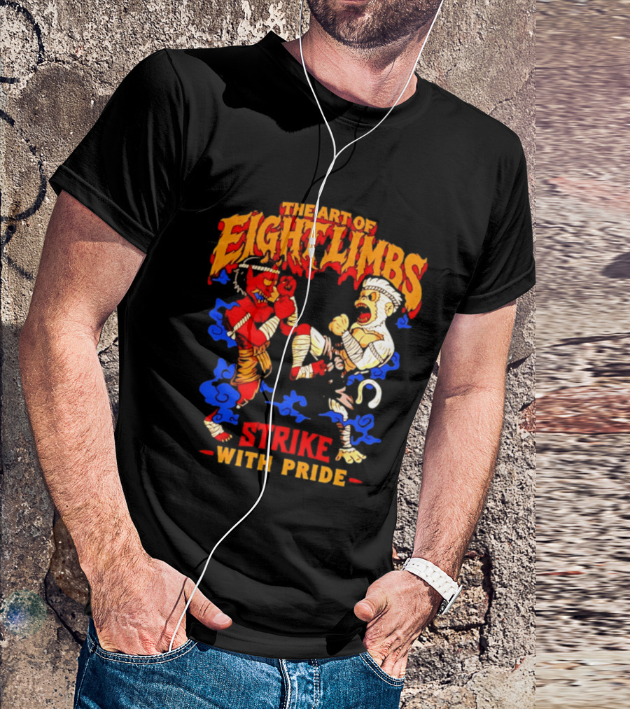 The Art Of Eight Limbs Strike With Pride Muay Thai Oni Hanuman T-Shirt