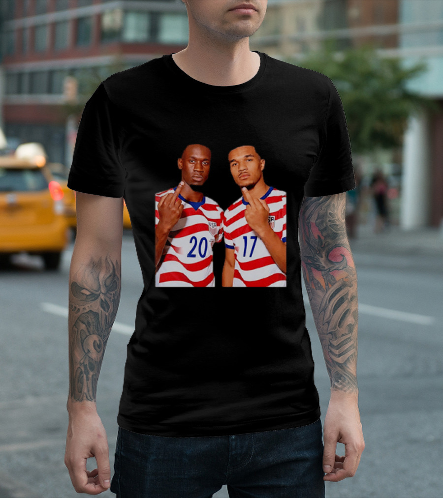 Folarin Balogun Malik Tillman USA National Team Middle Finger T-Shirt