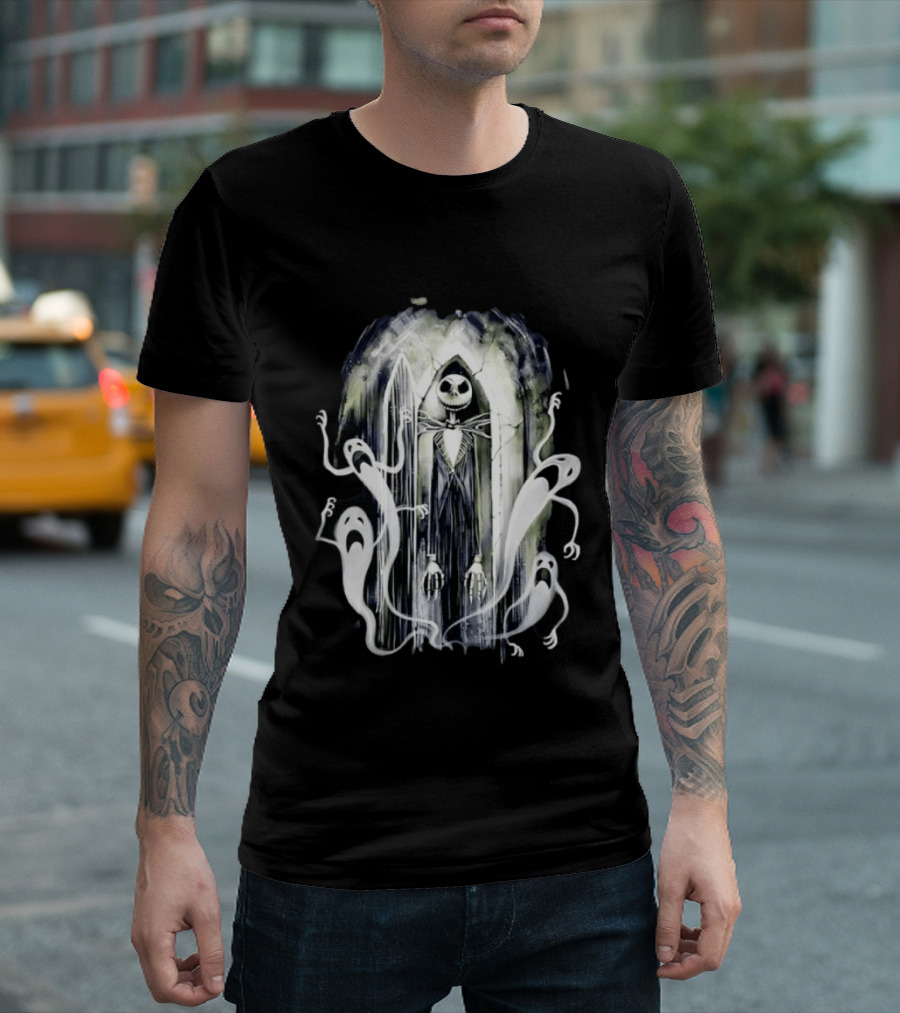 Jack Skellington The Nightmare Before Christmas Ghosts Arched Doorway T-Shirt