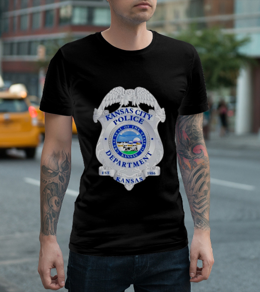Kansas City Police Department Seal Badge Kansas Est. 1886 T-Shirt