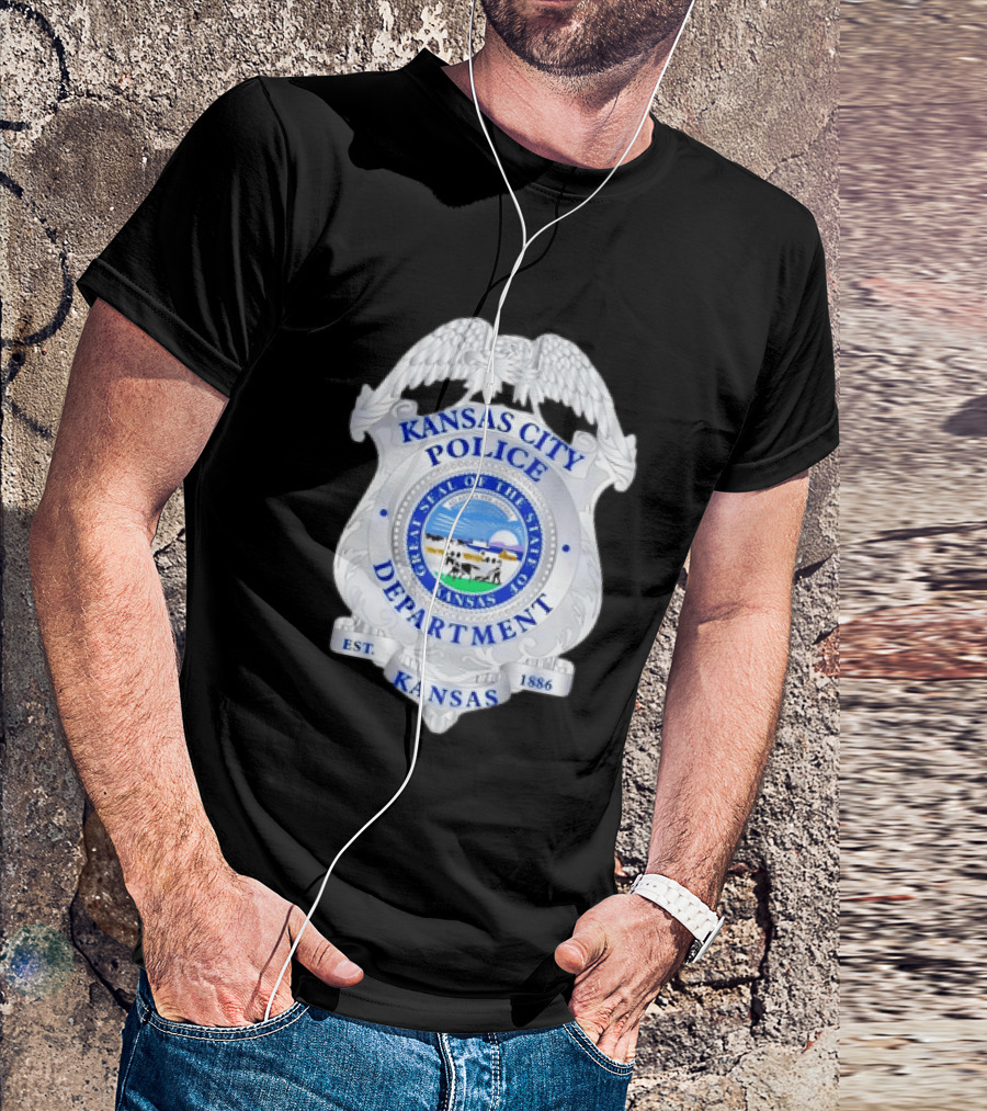 Kansas City Police Department Seal Badge Kansas Est. 1886 T-Shirt
