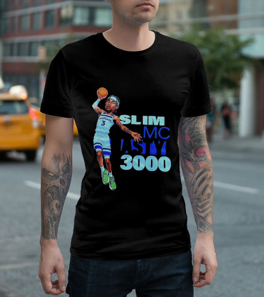 Slim Mc Nasty 3000 Jaden McDaniels Minnesota Timberwolves NBA Uniform 3 T-Shirt