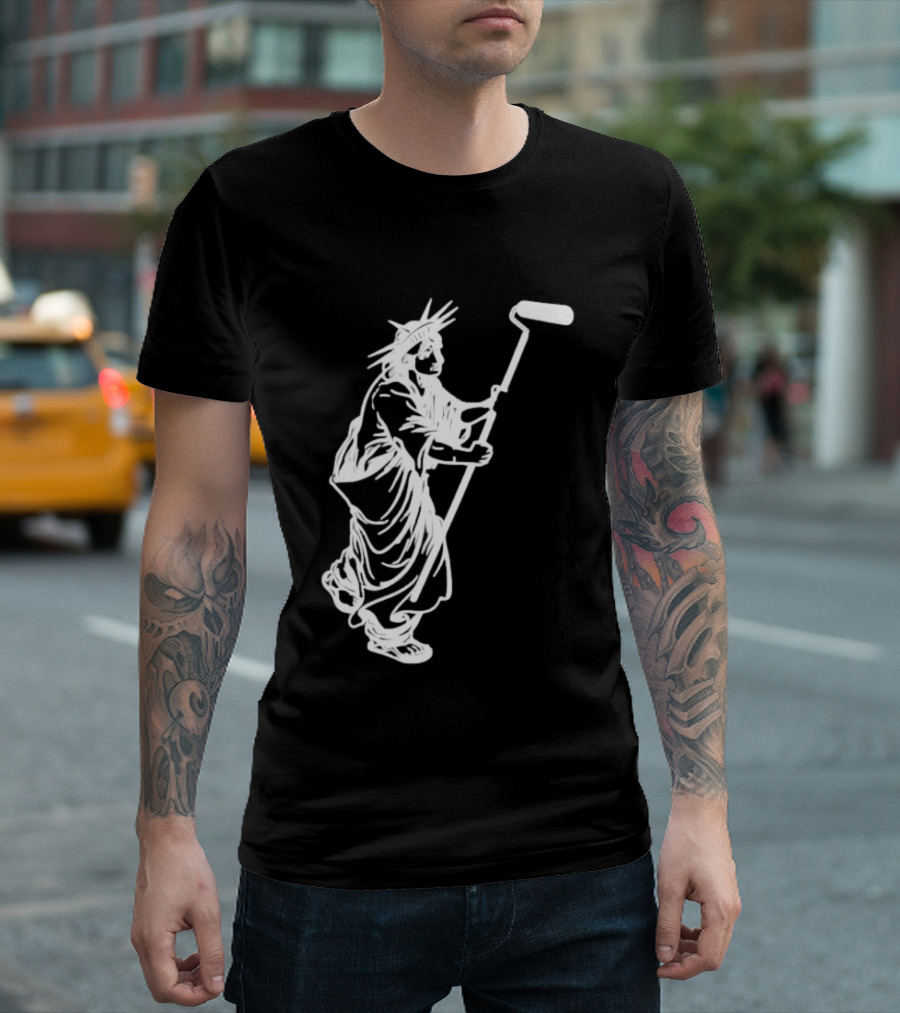 Statue Of Liberty Paint Roller Meme T-Shirt