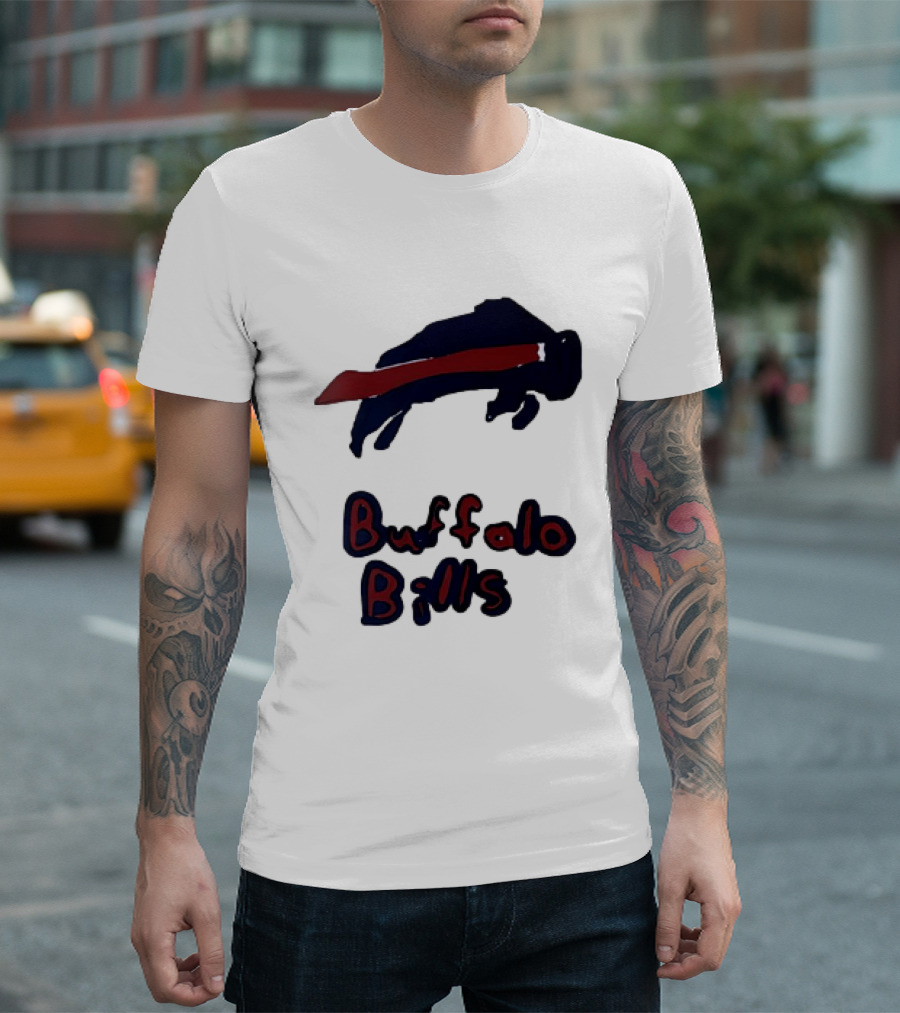Buffalo Bills Iconic Blue Red Bison T-Shirt