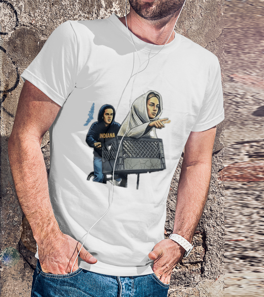 Caitlin Clark Sophie Cunningham E.T. Indiana Bike Basket T-Shirt