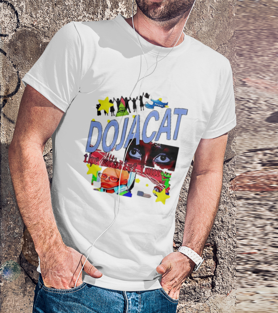 Doja Cat The Scarlet Tour Pop Art Stars And Eyes T-Shirt