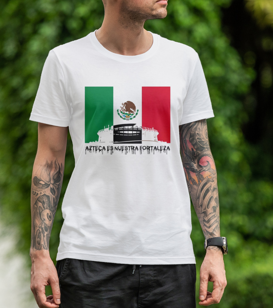 Estadio Azteca Es Nuestra Fortaleza Altitude Mexico Football T-Shirt