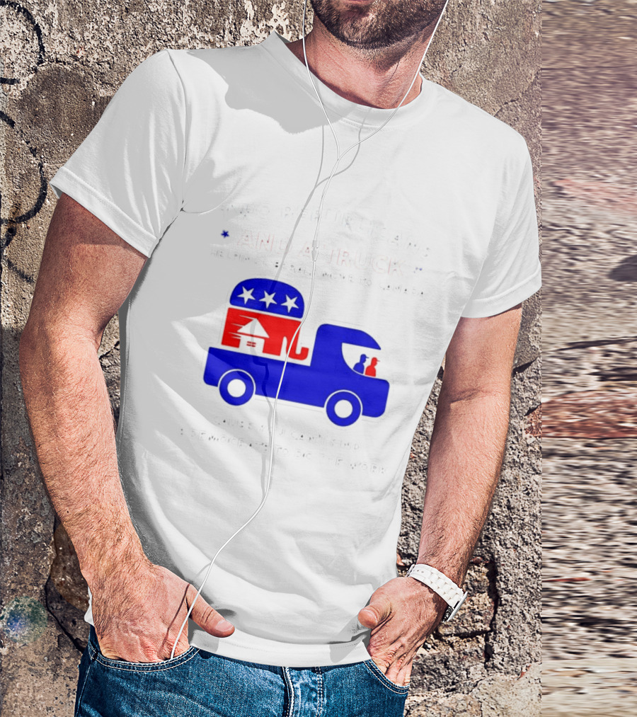 Two Republicans And A Truck Helping Liberals Move To Canada GOP Elephant T-Shirt