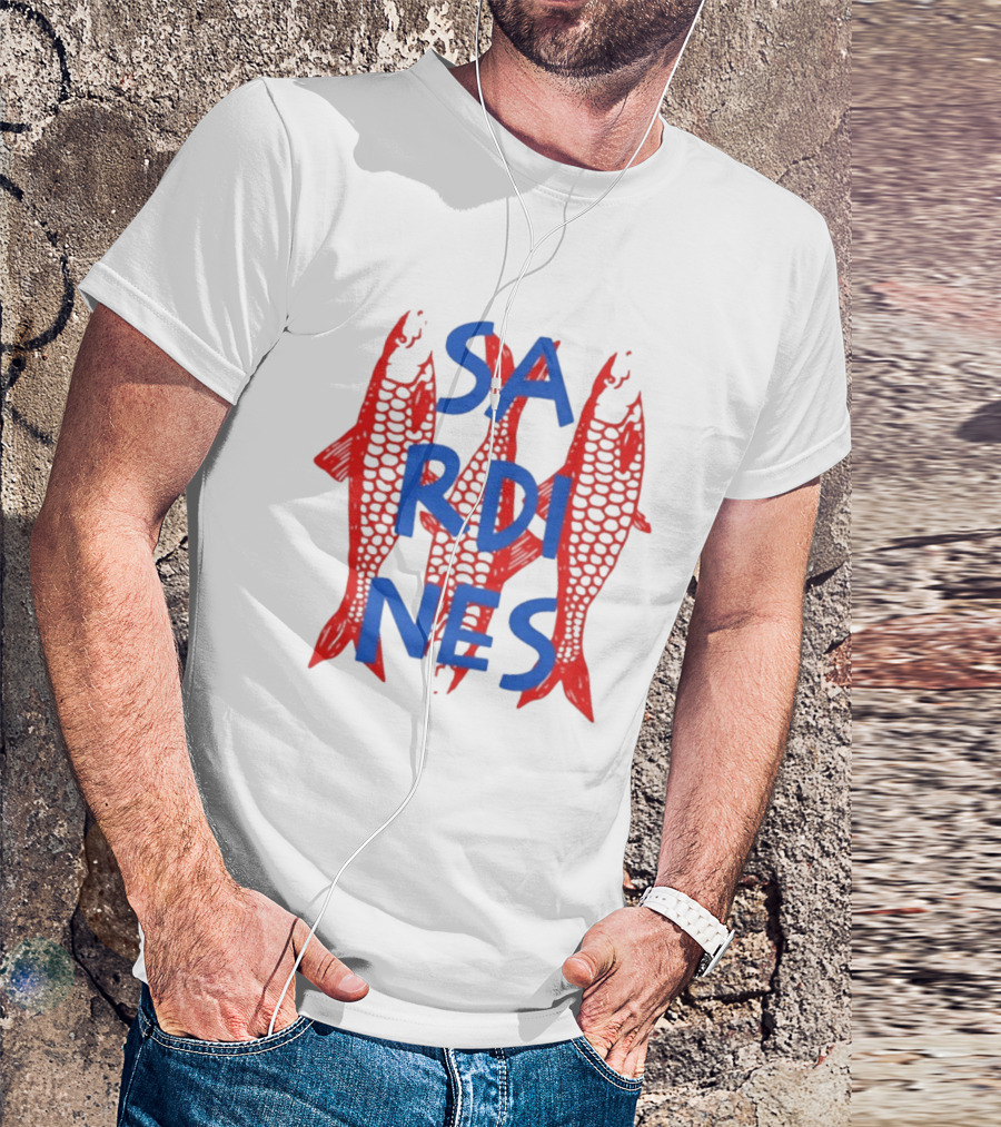 Sardines Tinned Fish Red Blue T-Shirt