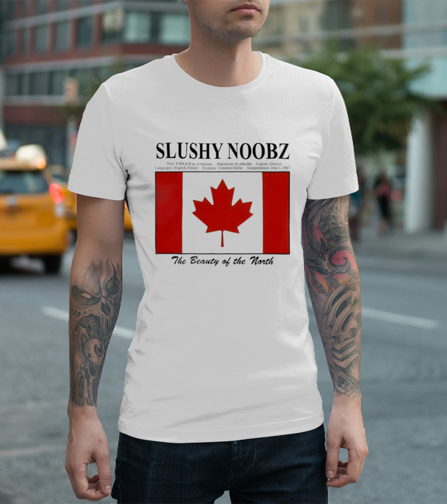 SLUSHY NOOBZ Canada Facts 1867 The Beauty Of The North Maples T-Shirt