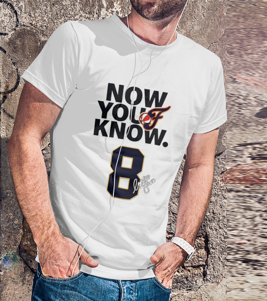 Sophie Cunningham Now You Know Indiana Fever 8 Signature T-Shirt