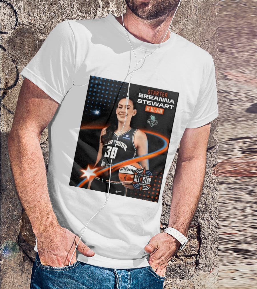 Starter Breanna Stewart 8X All Star New York Liberty AT&T WNBA All Star Chicago T-Shirt