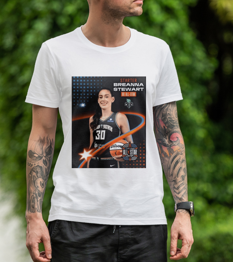 Starter Breanna Stewart 8X All Star New York Liberty AT&T WNBA All Star Chicago T-Shirt
