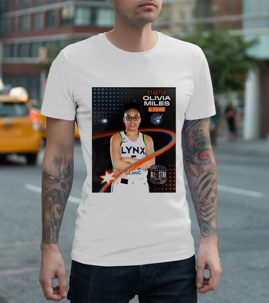 Starter Olivia Miles All Star Debut Lynx AT&T WNBA All Star Chicago T-Shirt