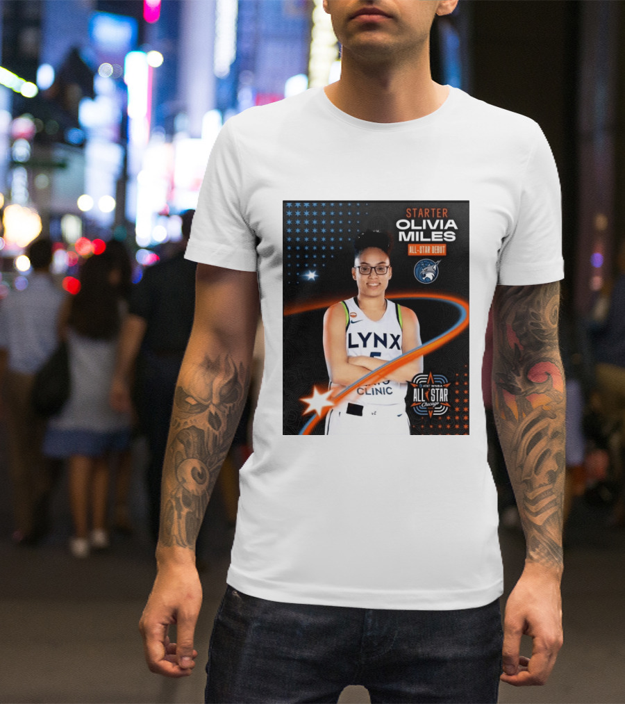 Starter Olivia Miles All Star Debut Lynx AT&T WNBA All Star Chicago T-Shirt