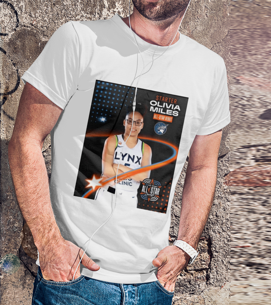 Starter Olivia Miles All Star Debut Lynx AT&T WNBA All Star Chicago T-Shirt